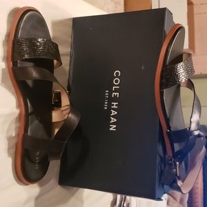 Size 10 black Cole Haan sandles.